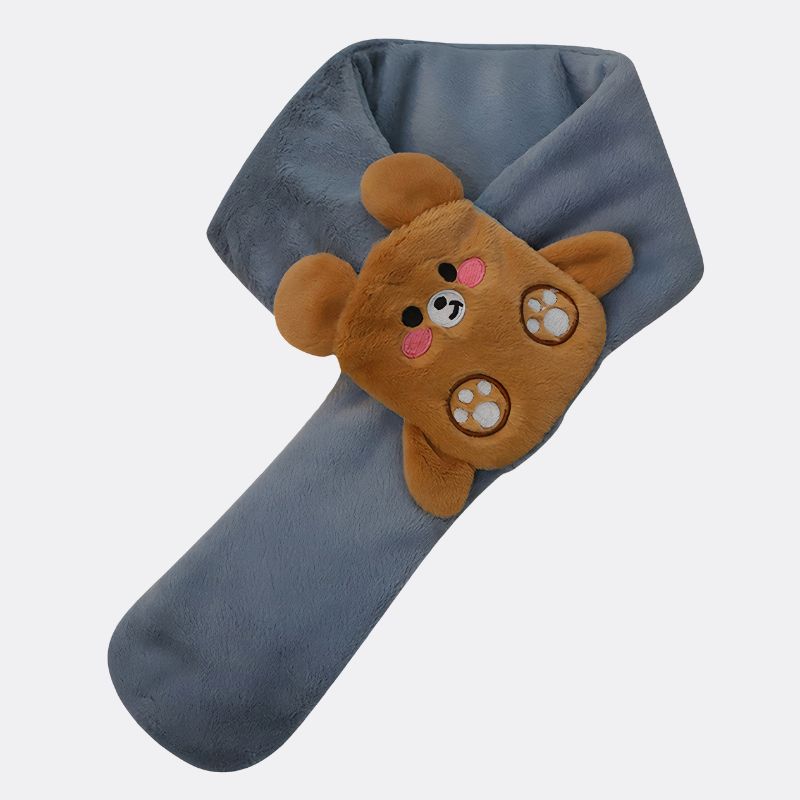Tour de cou chauffants USB à motif animaux pour enfants