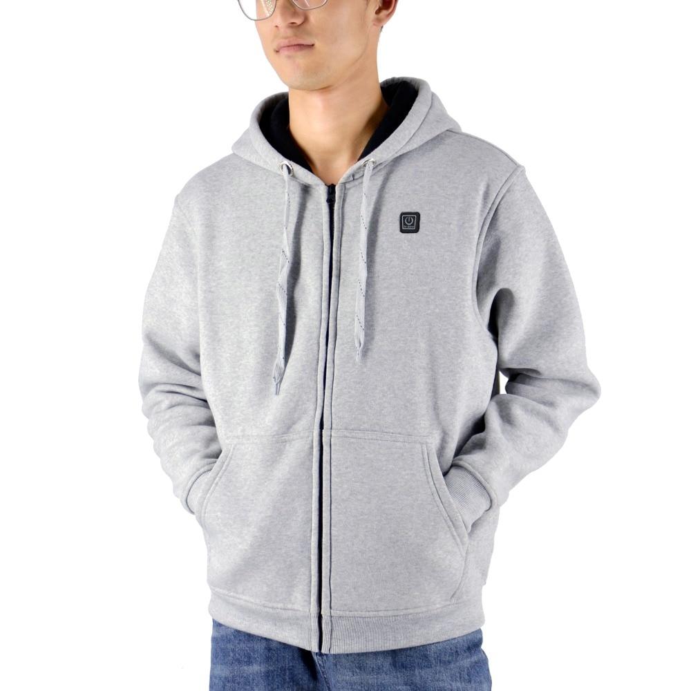 Veste à capuche chauffante grise