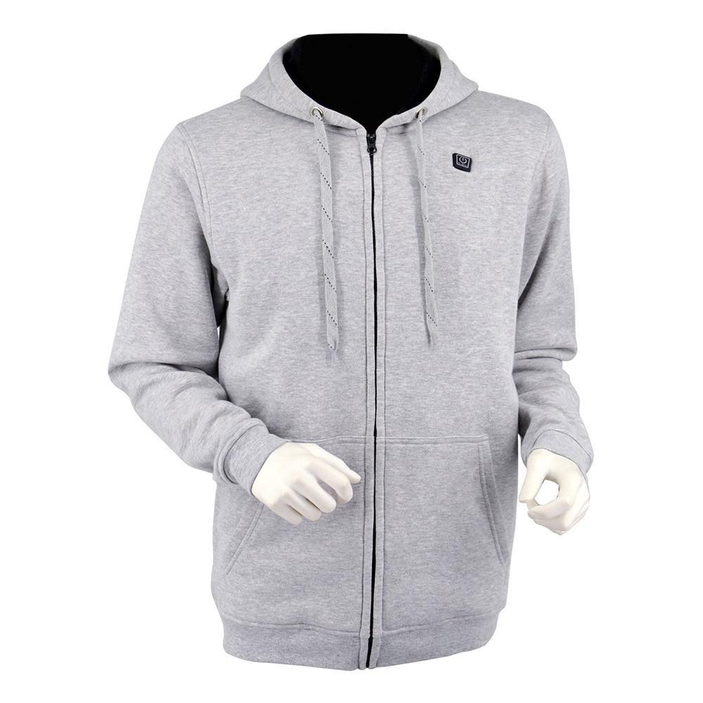 Veste à capuche chauffante grise
