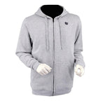 Veste à capuche chauffante grise