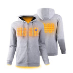 Veste à capuche chauffante grise