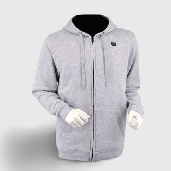 Veste à capuche chauffante grise