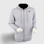 Veste à capuche chauffante grise