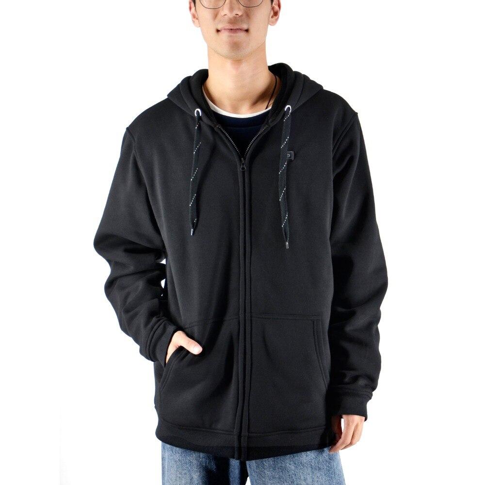 Veste à capuche chauffante noire