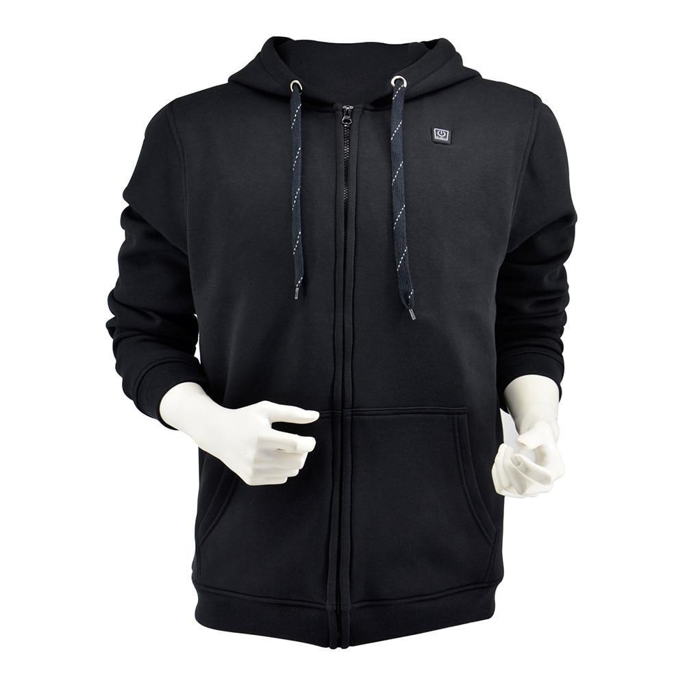 Veste à capuche chauffante noire
