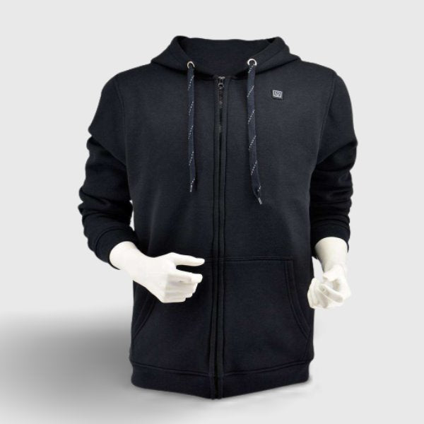 Veste à capuche chauffante noire