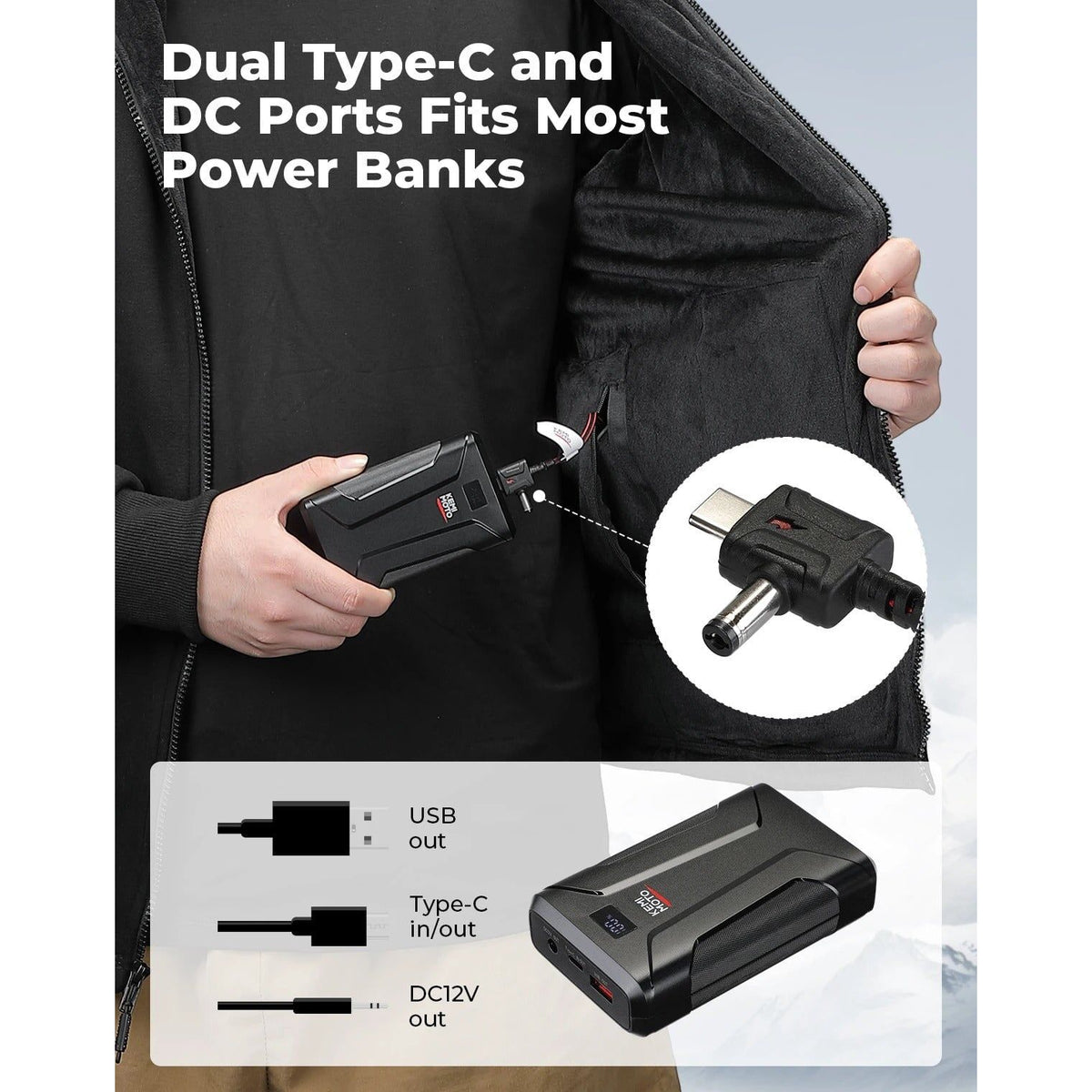 Veste chauffante avec batterie