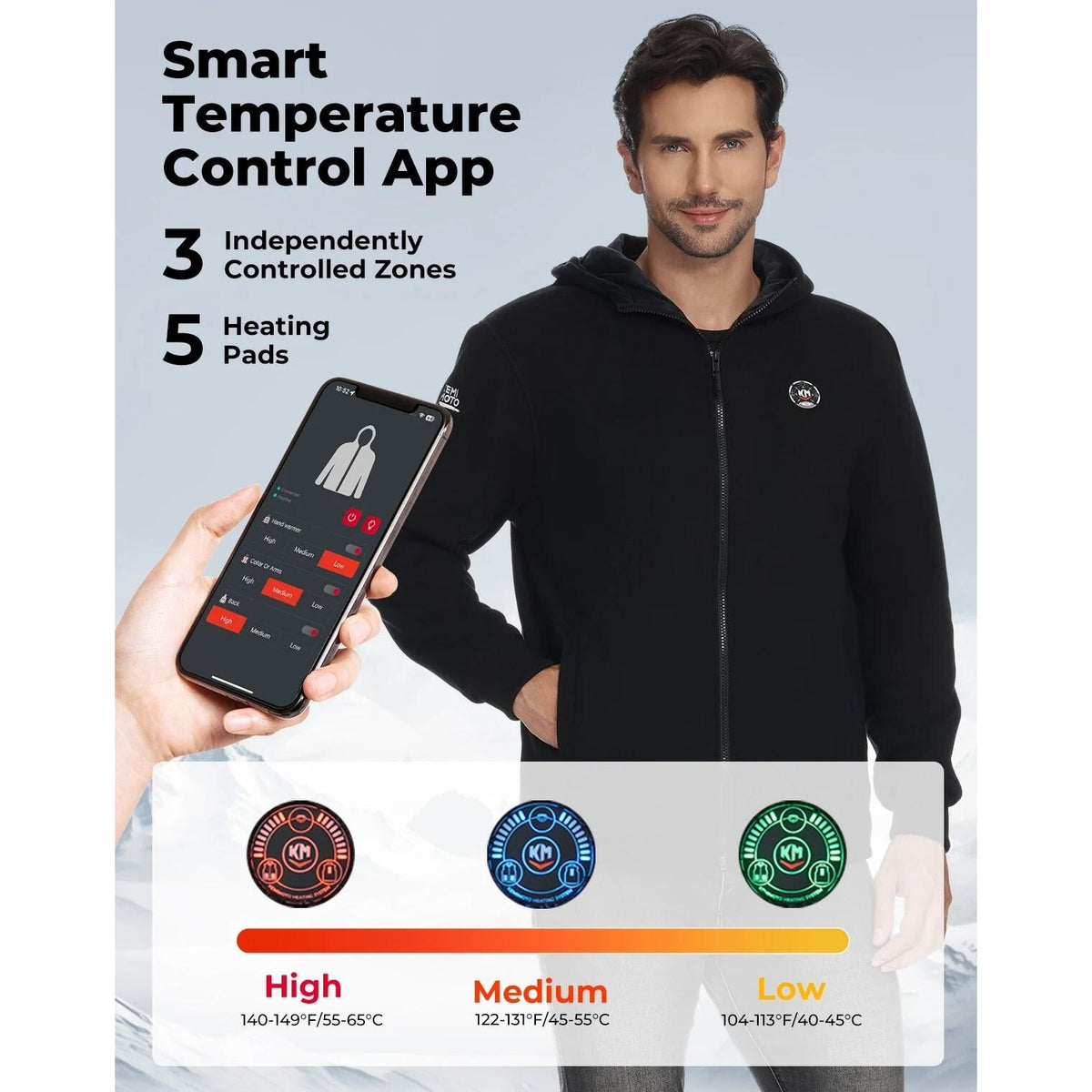 Veste chauffante avec batterie