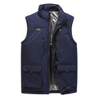 Veste chauffante bleue à 11 zones de chauffe