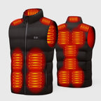 Veste chauffante électrique à manche courte noire