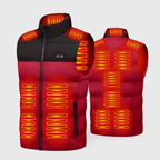 Veste chauffante électrique à manche courte rouge et noire