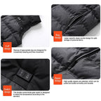 Veste chauffante électrique à manche courte rouge et noire