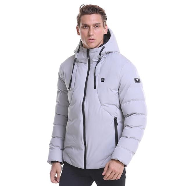 Veste chauffante électrique de ski blanche
