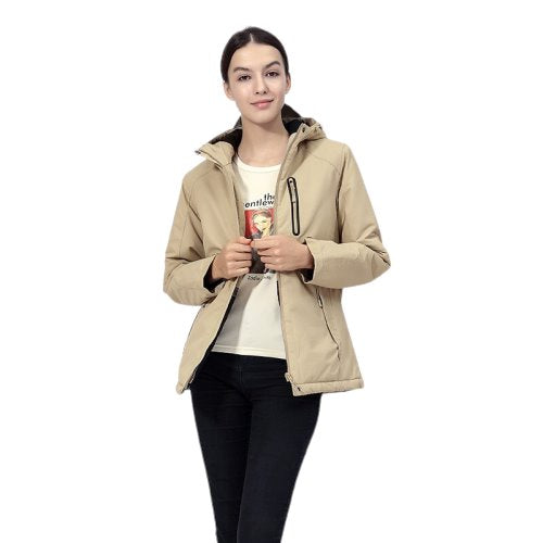 Veste chauffante électrique femme beige