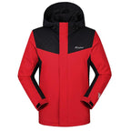 Veste chauffante imperméable rouge
