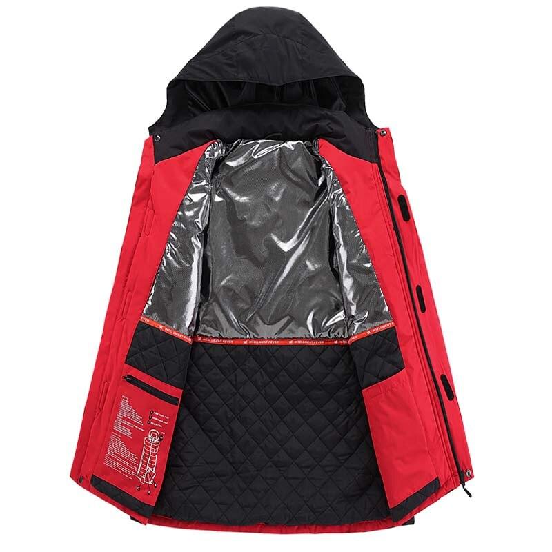 Veste chauffante imperméable rouge