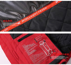 Veste chauffante imperméable rouge