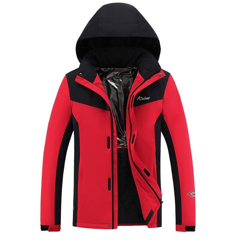 Veste chauffante imperméable rouge
