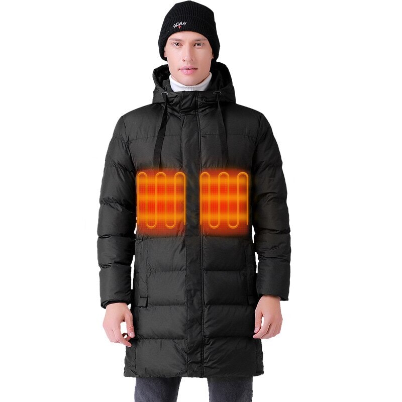 Veste chauffante longue Noire