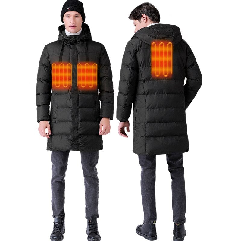 Veste chauffante longue Noire