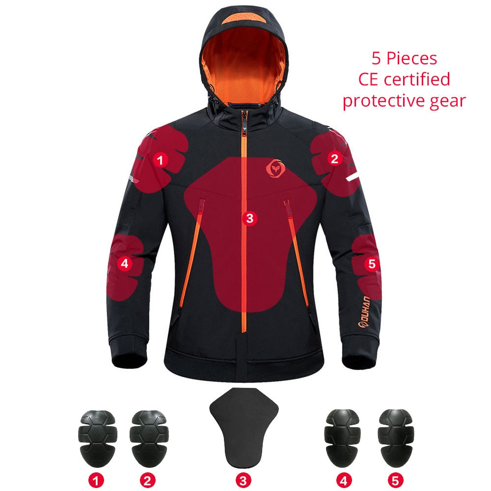 Veste chauffante spéciale moto unisexe