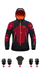 Veste chauffante spéciale moto unisexe