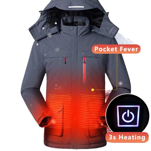 Veste chauffante unisex grise
