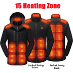 Veste de ski chauffante homme