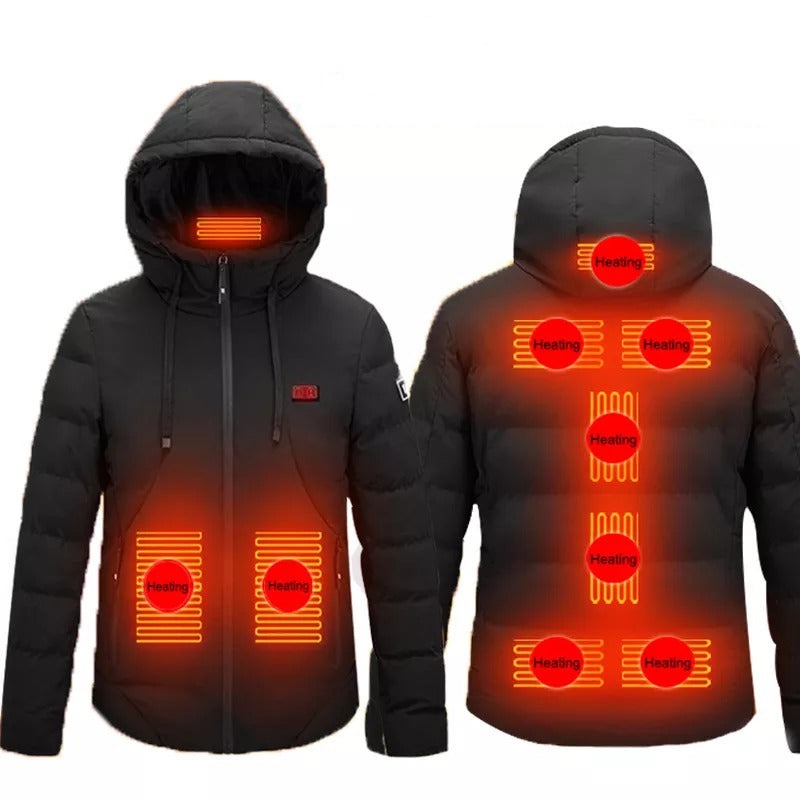 Veste qui chauffe homme Khaki double contrôle